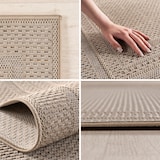 thumbnail of Carpetsale24 Outdoor Teppich Beige 200x290 cm, Wetterfest, ideal für Küche, Balkon, Terrasse, Garten auch Wohnzimmer, Einfarbiges Design mit Bordüre