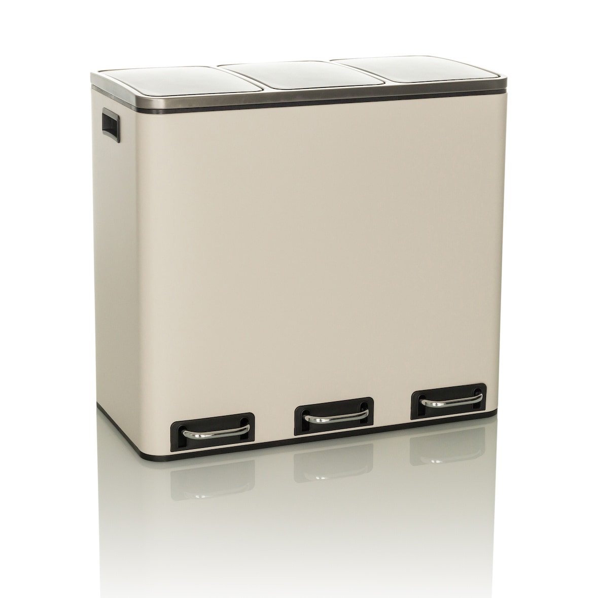 Recogedor de residuos / sistema de separación de residuos Clean 9 - 54L (3x18L) acero beige hjh OFFICE
