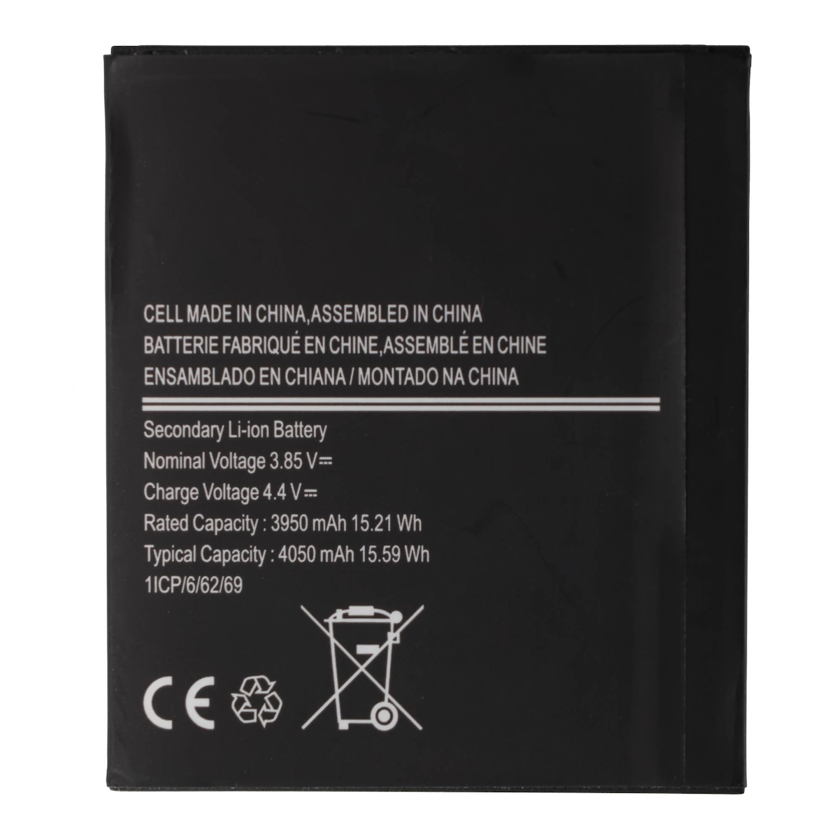 AccuCell Akku passend für Samsung Galaxy Xcover Pro, SM-G715, Li-Polymer, 3,85V, 3950mAh, 15,2Wh
