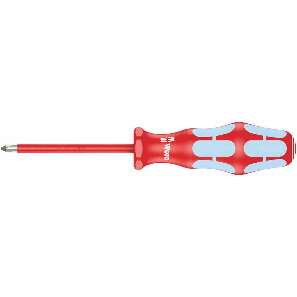 WERA   Schraubendreher Kreuz, Phillips PH1, Isoliert, 80mm, gerade, 2-Komponenten, Antimagnetisch