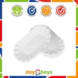 thumbnail of DayBays 250 Stk. Pommes-Schalen KU1 ca.11x19,5x3,2 cm weiß laminiert ohne Beschichtung