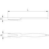 thumbnail of Tenedor de mesa para trinchar inoxidable EC 320x60x40 mm.