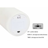thumbnail of Bougie LED flamme oscillante cire rustique blanche à piles H15cm Timer Blanc chaud Lotti