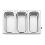 thumbnail of Helloshop26 - Professionele bain-marie/voedselwarmer 600 watt 3 x GN 1/3 aftapkraan 14_0004219