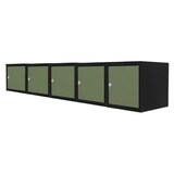 thumbnail of Mega Deal | 5x Schließfachwürfel Blocky mit Drehriegelschloss für Vorhängeschloss | HxBxT 40x40x40cm | Anthrazit/Resedagrün