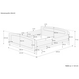 thumbnail of Überlanges Echtholzbett 200x220 mit hoher Sitzkante Kiefer V-60.44-20-220 Rollrost inkl.