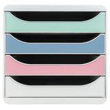 thumbnail of Exacompta 310303D Schubladenbox BIG BOX, 4 Schubladen, AutentiK - Farben sortiert