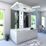 thumbnail of Kombination Badewanne Dusche K80-SW-EH-B-EC-SC-EA Duschtempel 180x100 cm Schlauchreinigung + Scheibenversiegelung