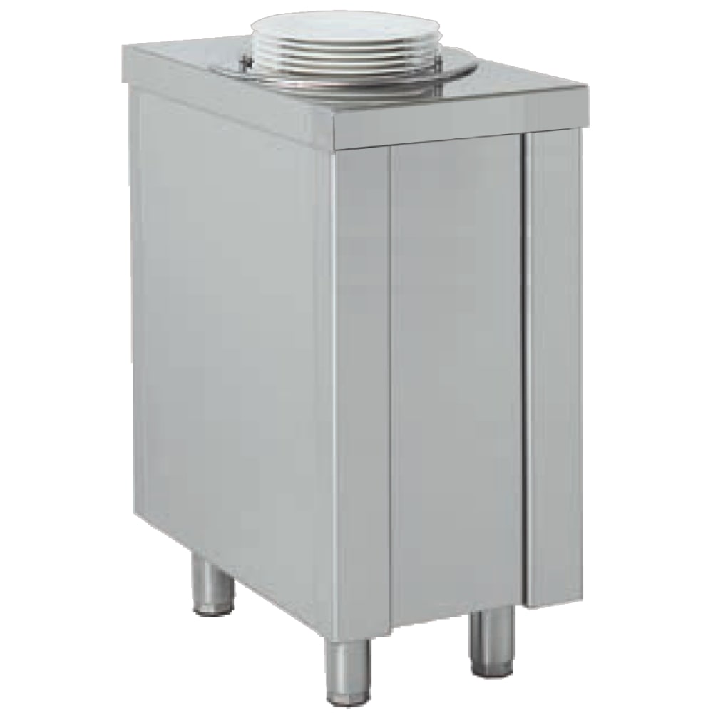 Móvel dispensador self-service 1 poço quente 45 pratos - 400x700x850 mm - 480 W 230/1V - 10936110 Eurast