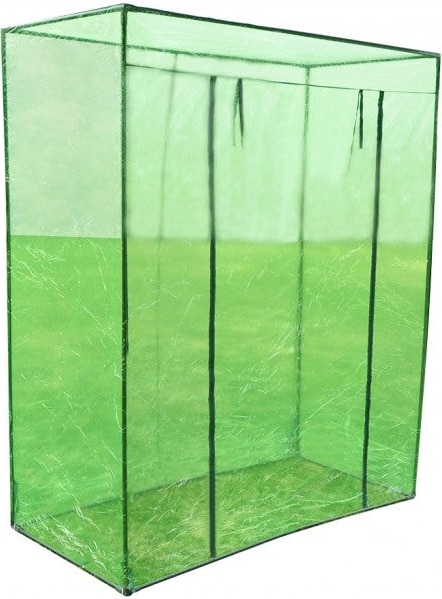 Una serra verde con cerniere.