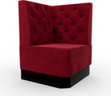 thumbnail of Gastro Eckbank Amsterdam | 64x64 cm | Samtstoff in Rot | Chesterfield