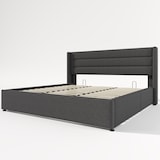 thumbnail of Stauraumbett 180x200 Doppelbett mit Hydraulik Lattenrost Gepolstertes Kopfteil Stauraum Modern Stabil Schlafzimmer Grau