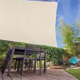 thumbnail of Relaxdays Sonnensegel quadratisch, wasserabweisend, UV-Schutz, mit Spannseilen, Terrasse, Balkonsegel BxT 3 x 3 m, beige