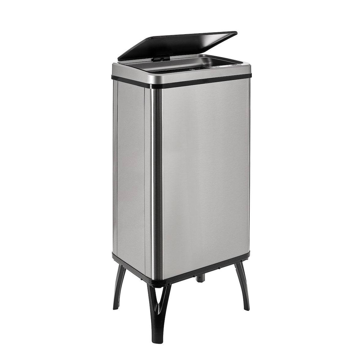 WellHome - Slimme Prullenbak 50L grijs 35,5x26x83,5 cm – Automatisch/Handmatig openen