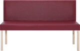 thumbnail of Sitzbank PHIL 139,5 cm Weinrot Kunstleder | Küchenbank Esszimmerbank Flurbank mit Rückenlehne