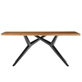 thumbnail of SIT Möbel Esstisch aus Teak-Holz 220 cm | Platte 50 mm natur | Gestell Metall antikschwarz | B 220 x T 100 x H 73 cm | 15512-11 | Serie TABLES & CO