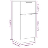 thumbnail of Helloshop26 - Buffet bahut commode armoire meuble de rangement organisateur cuisine salle de séjour salon sonoma 30 x 30 x 70 cm 02_0031498