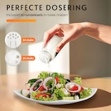 thumbnail of Five Stars® 24-delige Glazen Kruidenpotjes met Acacia Deksel - 2 Soorten Strooideksels - incl. Stickers, Stift, Trechter en Accessoires - 120 ml