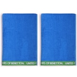 thumbnail of Benetton – Set mit 2 Handtüchern, 90 x 160 cm, 380 g/m², Velours, 100 % Baumwolle, Blau