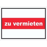 thumbnail of zu vermieten Schild mit Text Verkaufsschild A4 (210x297mm)