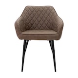 thumbnail of ML-Design – Esszimmerstühle 2er Set Braun | Kunstlederbezug, Armlehnen, Metallbeine, ergonomische Esszimmer- & Küchenstühle