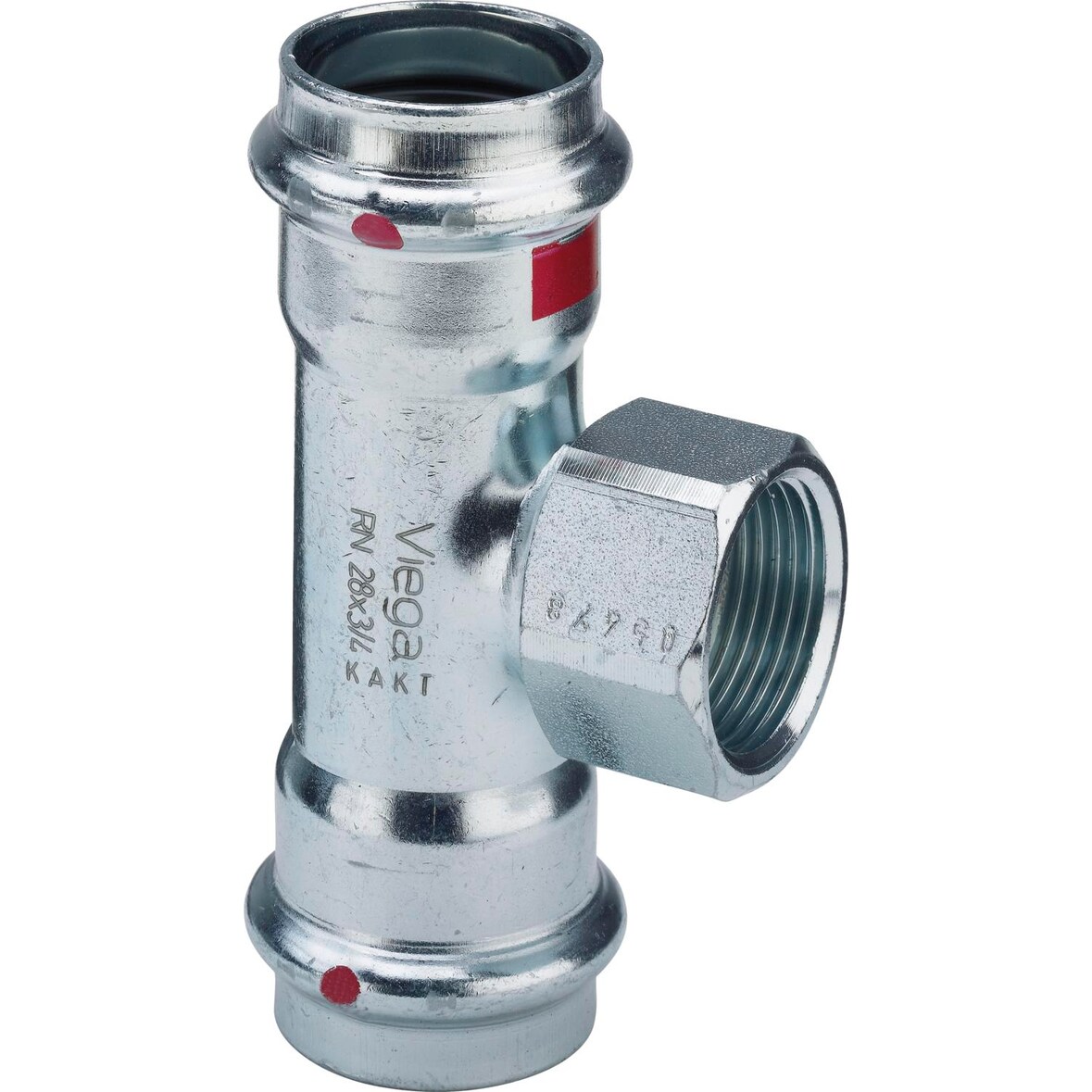 VIEGA T-Stück IG Prestabo Stahl verzinkt 22x3/4"x22mm