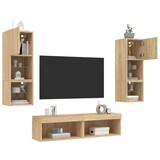 thumbnail of vidaXL 6-tlg. Wohnwand mit LED-Beleuchtung Sonoma-Eiche Holzwerkstoff