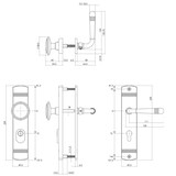 thumbnail of Kernziehschutz Sicherheitsbeschlag PZ Schutzbeschlag  Knopf / Drücker DIN 8/72
