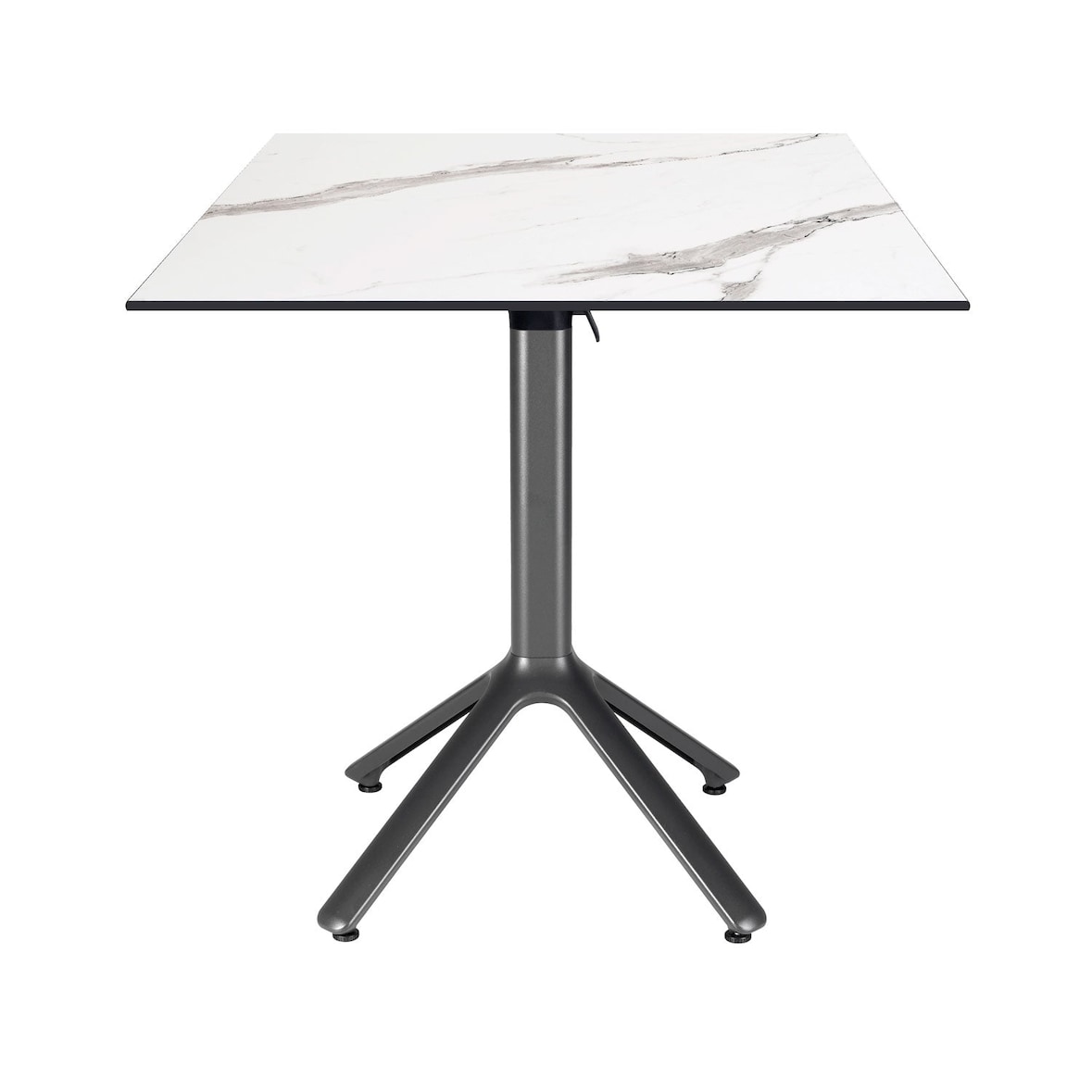 Restootab - Table pliable Nemo pour intérieur/extérieur marbre blanc 70x70