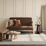 thumbnail of Divano divanetto legno e tessuto per salotto sale d'aspetto e studio design Esbjerg - Marrone-SR1016M