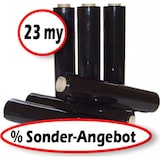 thumbnail of 6x Stretchfolie 23my Schwarz – 500 mm – 1,5 kg/Rolle – Verpackungsfolie – Reißfest & blickdicht– Paletten Stretchfolie