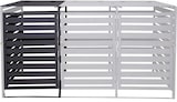 thumbnail of XL 1er-/2er-Mülltonnenverkleidung Erweiterung HWC-H62, Mülltonnenbox, 114x67x97cm Massiv-Holz ~ anthrazit