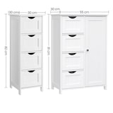 thumbnail of Helloshop26 - Mobiletto da bagno 30 x 30 x 82 cm mobile contenitore con cassetti stile moderno per bagno soggiorno cucina bianco 12_0006491