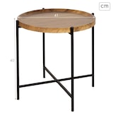 thumbnail of Mesa Lateral Redonda de Madeira Max Home com Bandeja D41x40 cm