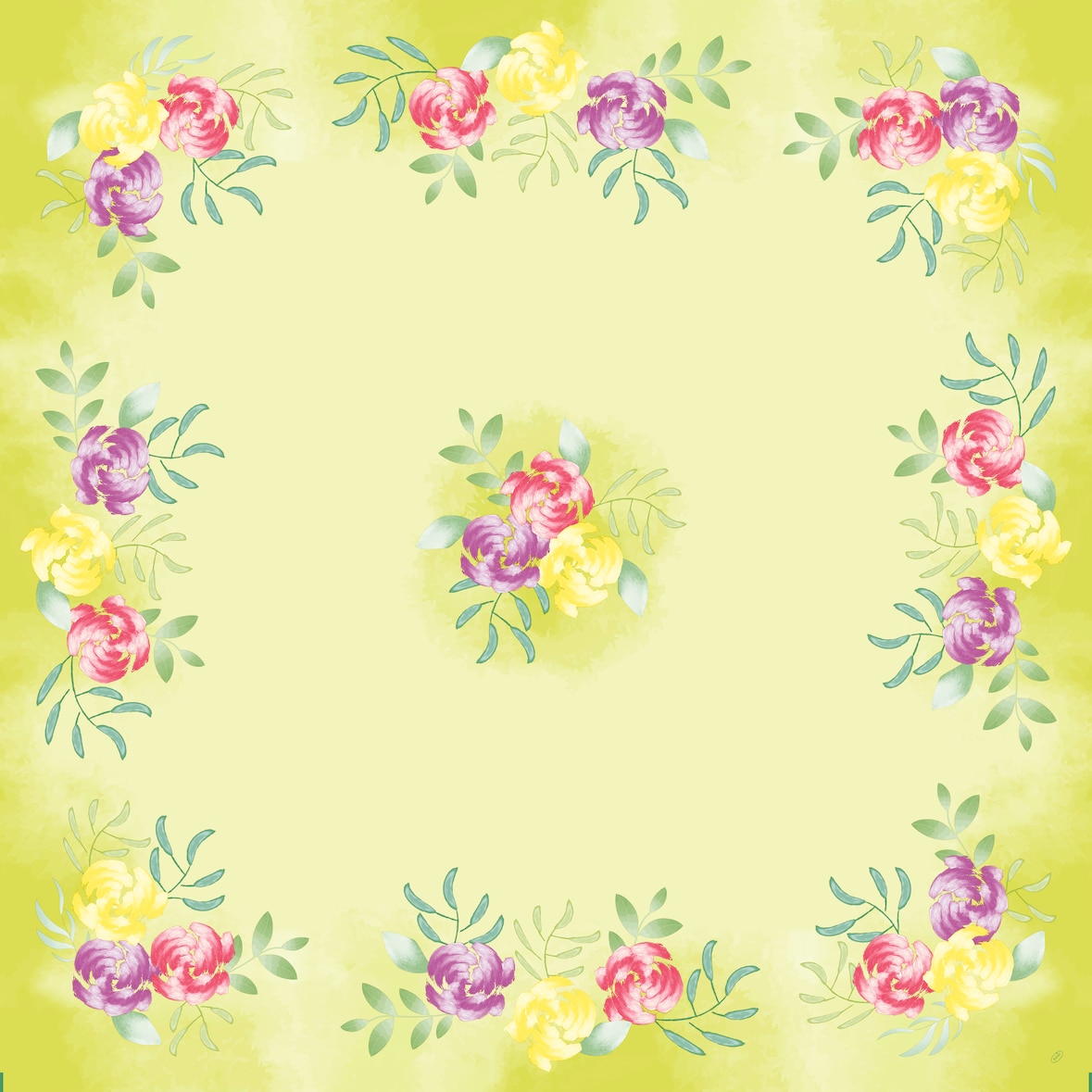 Duni Dunisilk®-Mitteldecke 84 x 84 cm Soft Tropics, 100 Stk/Krt (5 x 20 Stk)
