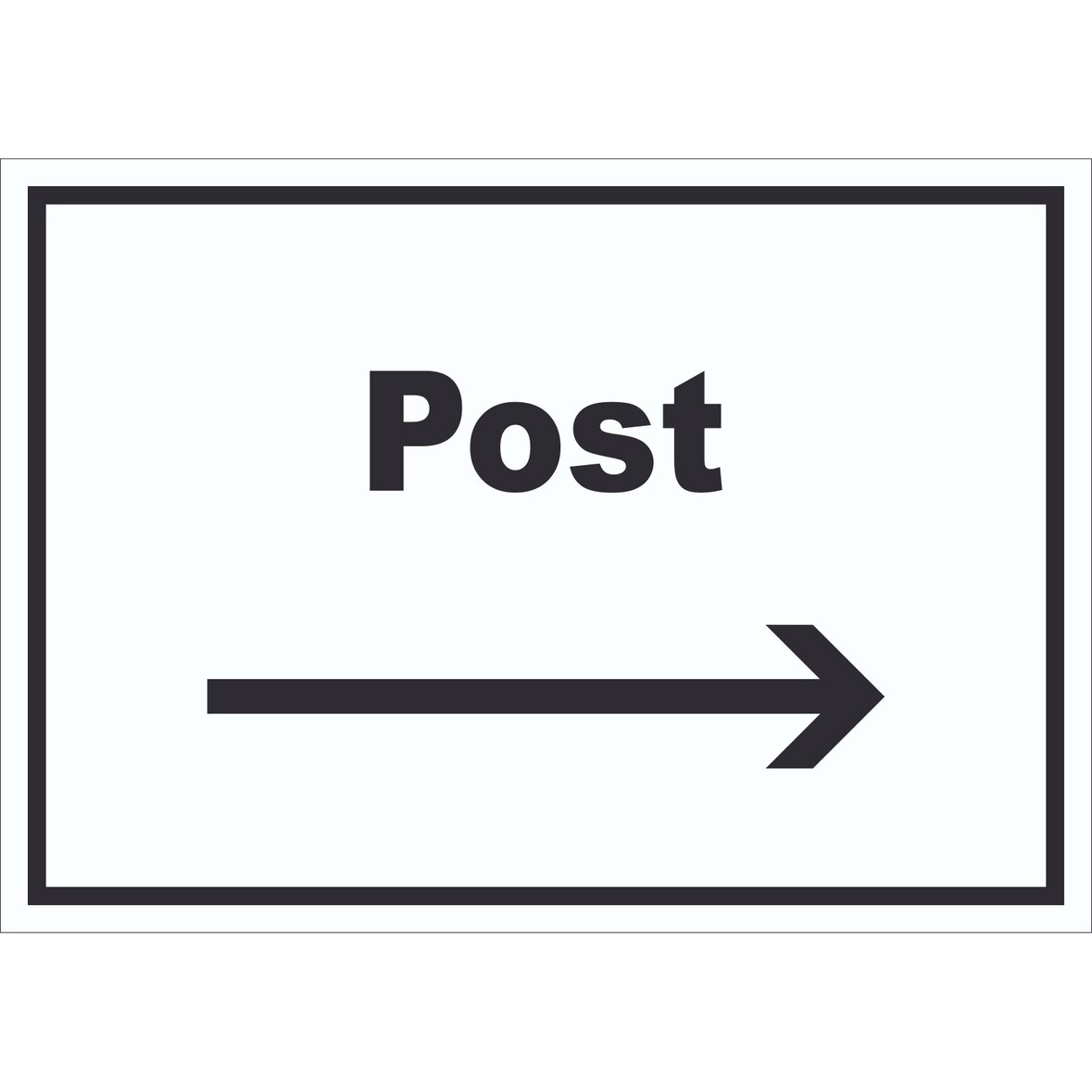 Labor Schild mit Text und Richtungspfeil rechts untersuchen forschen waagerecht A2 Rückseite selbstklebend