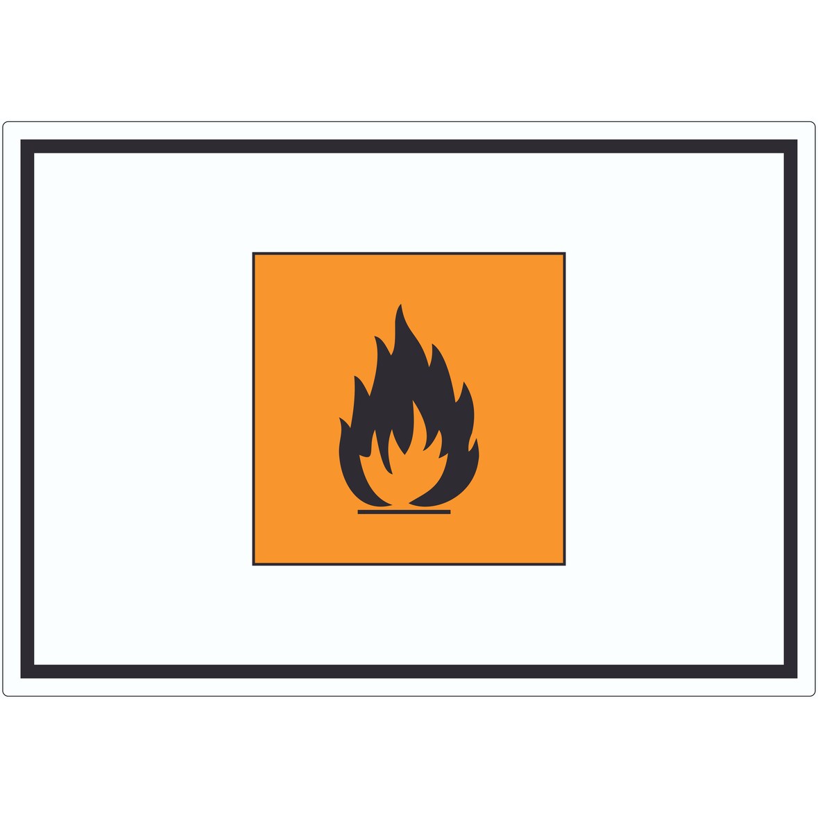 Aufkleber Gefahrensymbol Entzündbar Symbol Brand Flamme A7 (74x105mm)