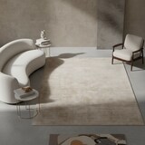 thumbnail of Viskose-Teppich Handgewebt Elegant | 160x230cm, 7mm Florhöhe, 17mm Gesamthöhe | Beige-Grau | Pflegeleicht | Bari Kollektion | Kadima Design