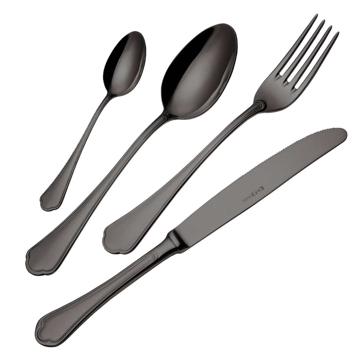 Eme Besteckset Domus 18/10 24-teilig Schwarz für 6 Personen