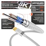 thumbnail of Primewire - 10m High Speed 8K HDMI Kabel 2.1 mit Ethernet ARC 3D 4K Ultra HD 7680x4320 @ 120 Hz PS4 360 TV OLED PC Laptop Beamer Monitor - Weiß/Silber