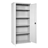thumbnail of SimonRack Armario Metálico Garaje, 4 Estantes, 2 Puertas, 1800x800x400 mm, Armario Oficina, Amario Multiusos, Gris/Blanco - Simonlocker
