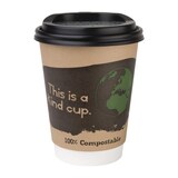 thumbnail of Tampas compostáveis ​​Fiesta Green para bebidas quentes 340ml