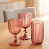 thumbnail of Set di 6 Bicchieri RIBBED Rosa 30cl