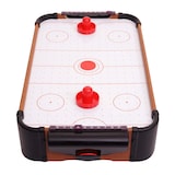 thumbnail of Mini Air Hockey HWC-J10, juego de mesa de hockey de aire con accesorios, madera 56x30x10cm