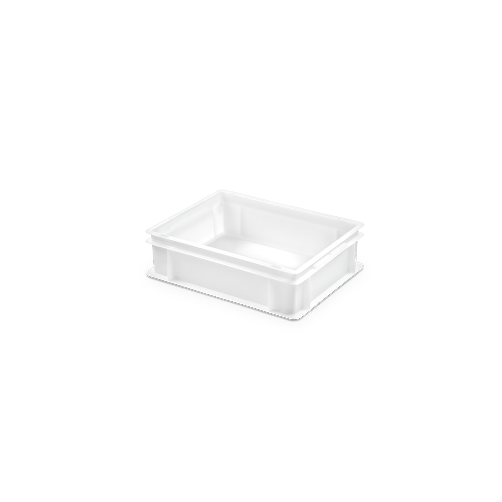 Caja de paredes y fondo liso de 400x300x120 mm. Blanco. 11 l.  CONGOST