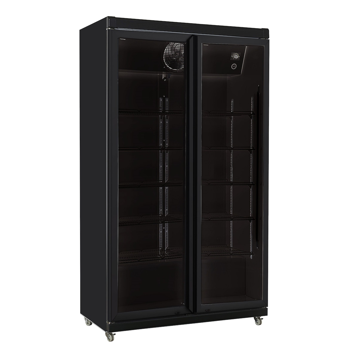 Chefgastro Kühlschrank 2 Glastüren Avl-785R Bl BxTxH 1120x595x1973mm