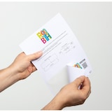 thumbnail of Badge Visitor Badge 97x86cm adhésif blanc UE=100 pièces