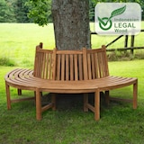 thumbnail of 180° Baumbank Male mit Rückenlehne aus Teak braun