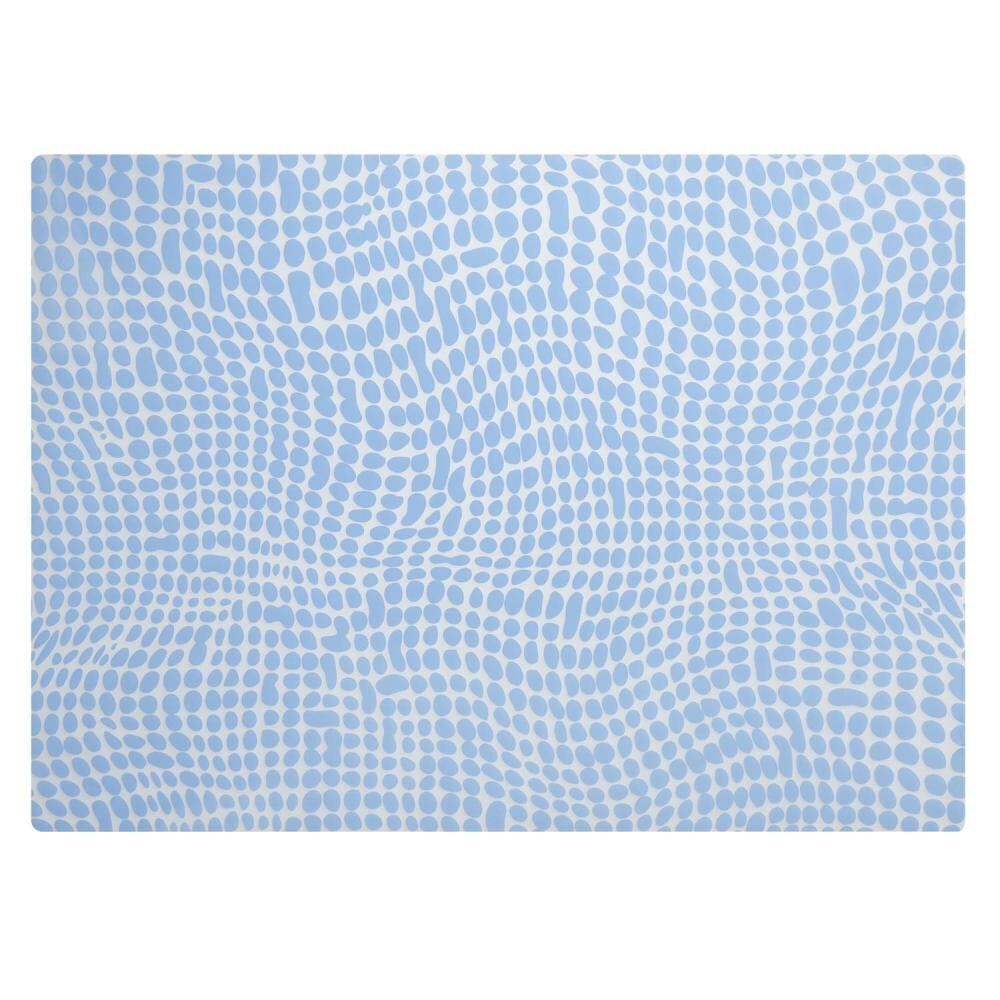 "VELMA" placemat, afwasbaar, vuilafstotend & antislip, 45 x 33 cm, siliconen, blauw