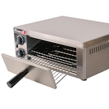 thumbnail of Romux® Forno de Pizza Eléctrico Compacto de 1 gaveta para 1 Pizza de 30 cm bancada em aço inox com Aquecimento Rápido | Temperatura 350°C - 1600 W